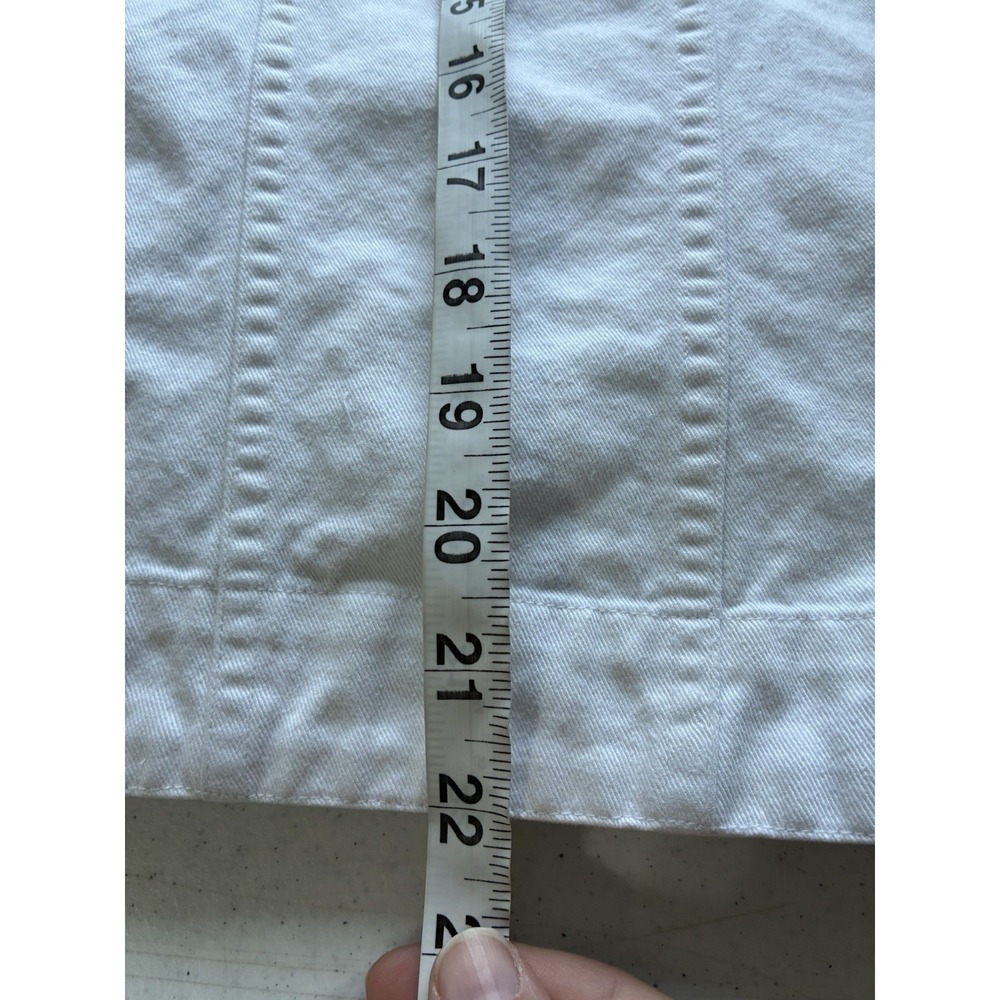 Chicos Fully Embroidered Jean Jacket Women's XL White/black Boho 100% Cotton - Picture 6 of 6